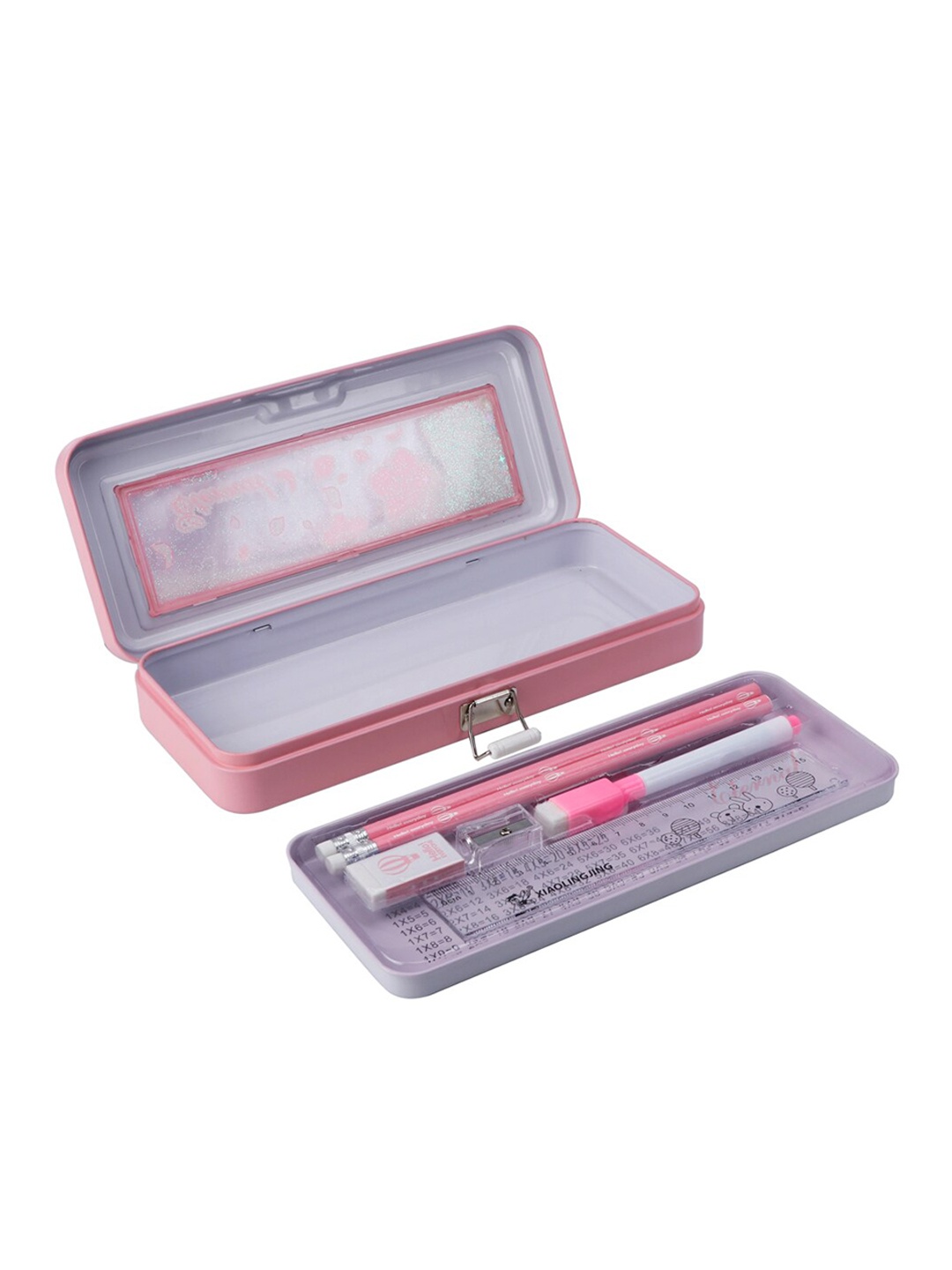 

QIPS Kids Printed Pencil Case, Pink