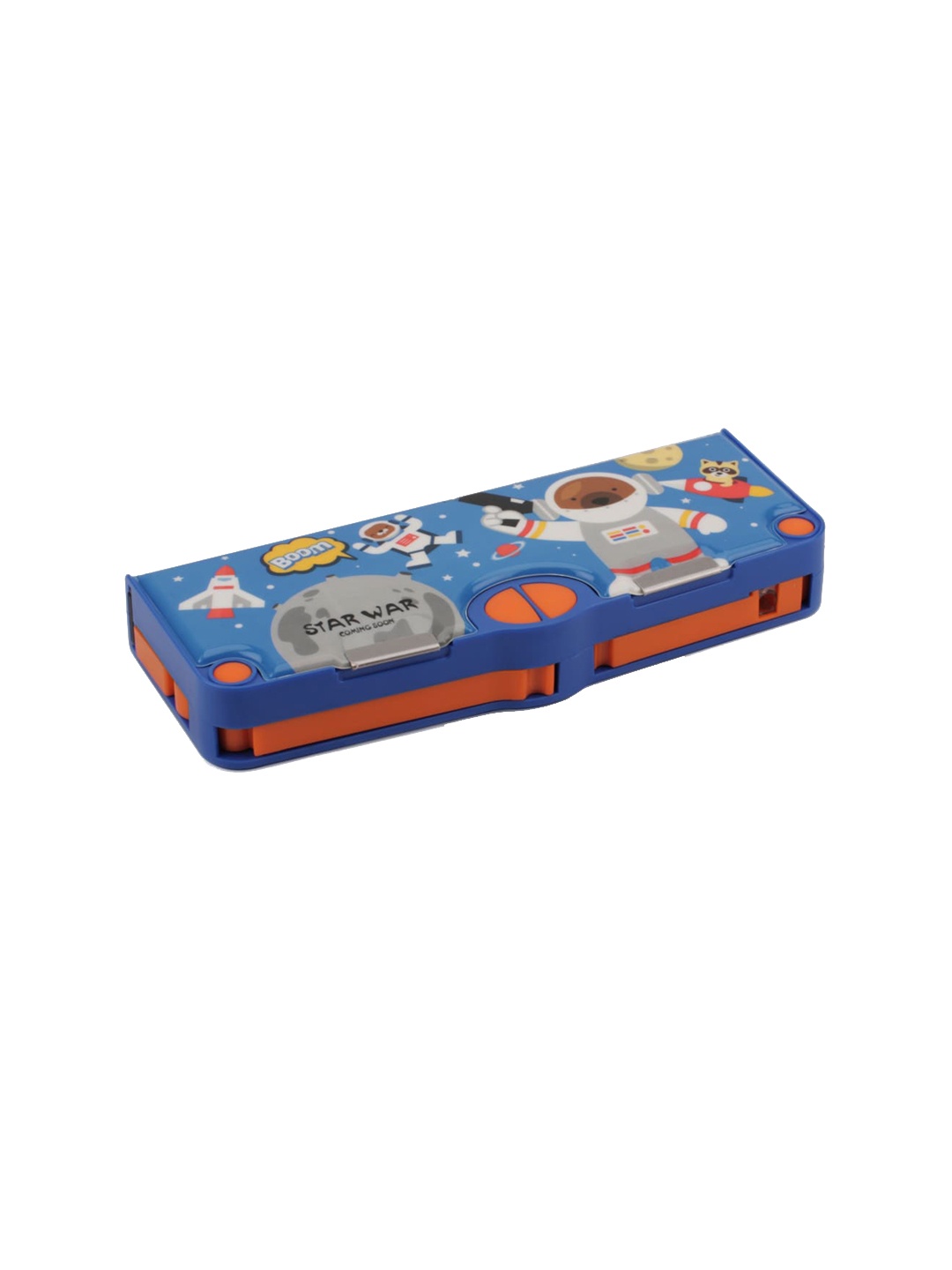 

QIPS Kids Printed Magnetic Pencil Case, Blue