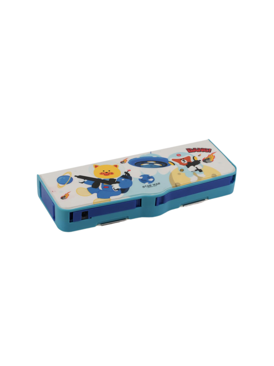 

QIPS Kids Printed Magnetic Pencil Case, Blue