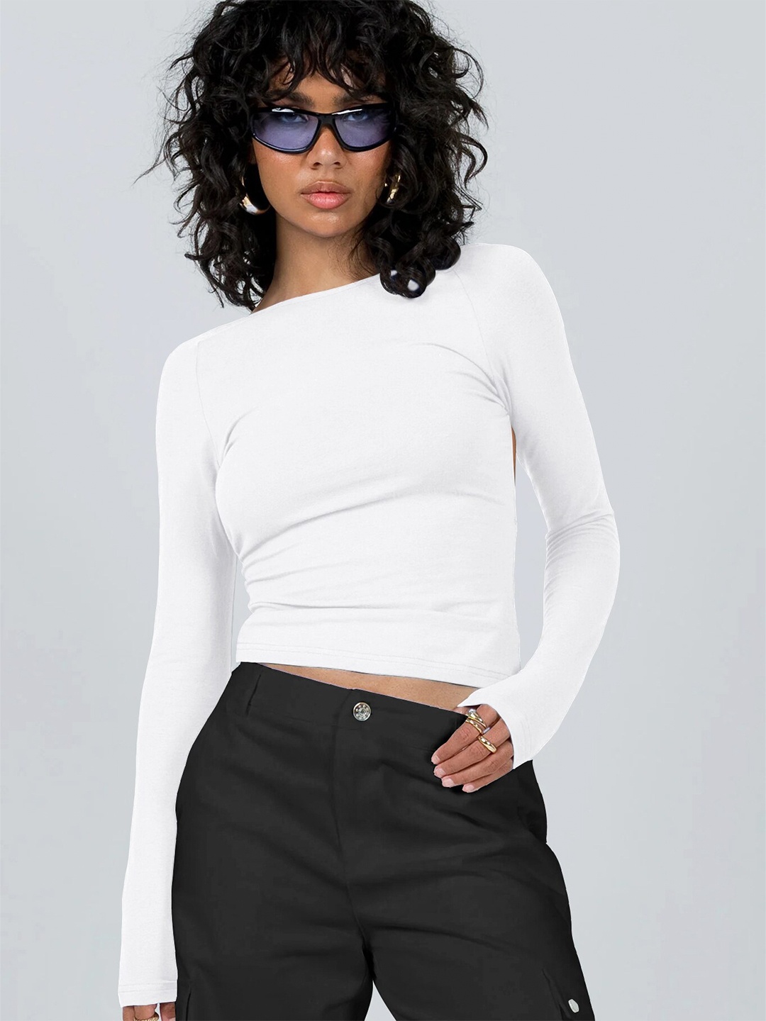 

StyleCast Long Sleeves Fitted Top, White
