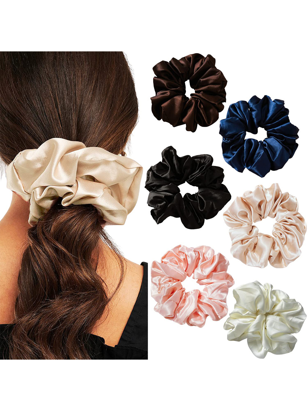 

VAGHBHATT Women Set Of 6 Hair Accessory Set, Black