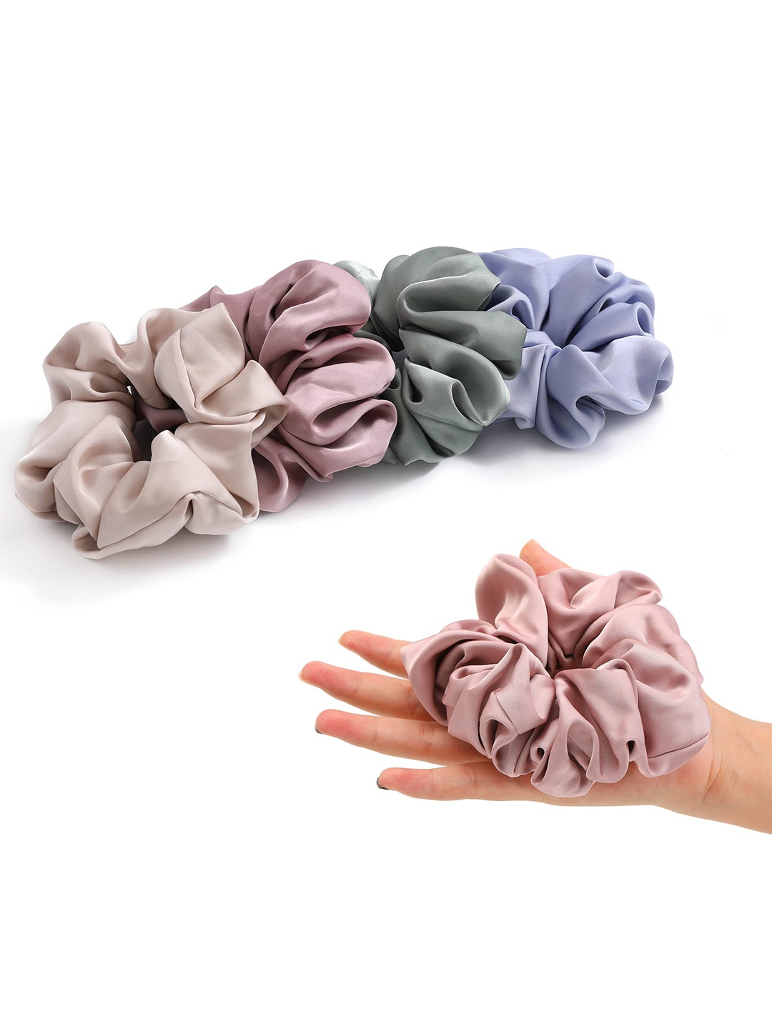 

VAGHBHATT Set of 4 Ponytail Holders, Green