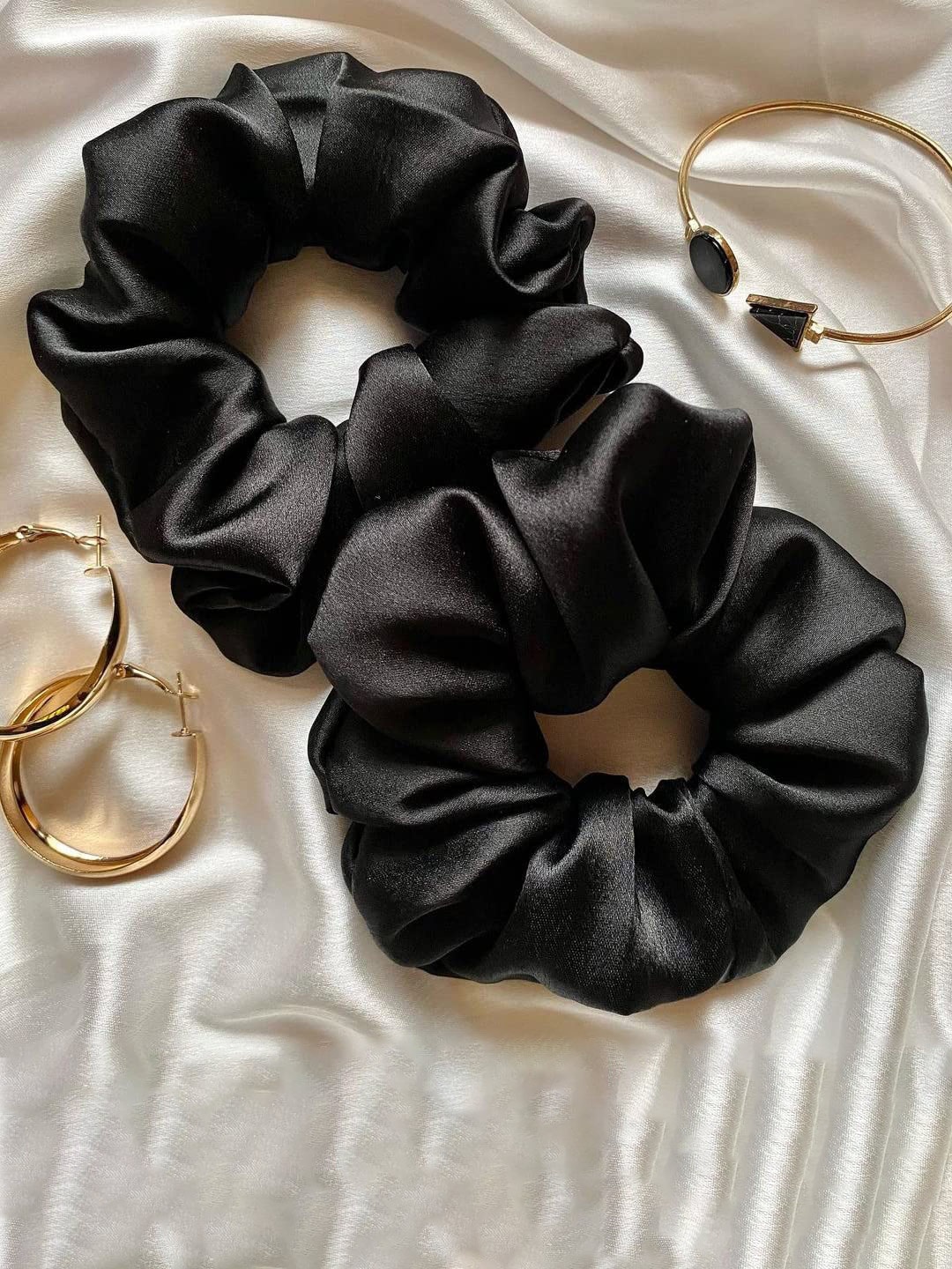 VAGHBHATT Set of 2 Ponytail Holders, Black