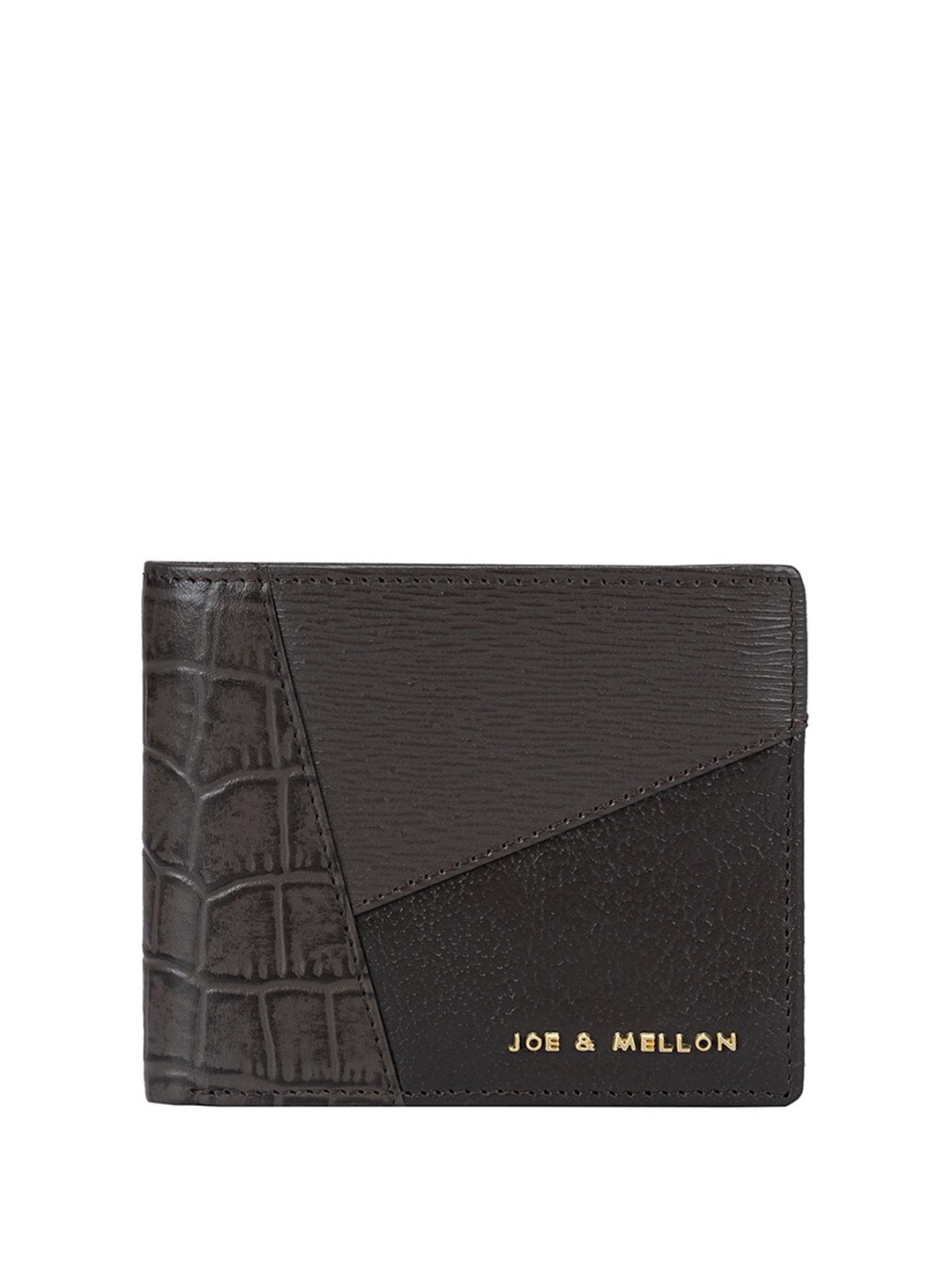 

Joe & Mellon Men Textured Leather Two Fold Wallet, Black