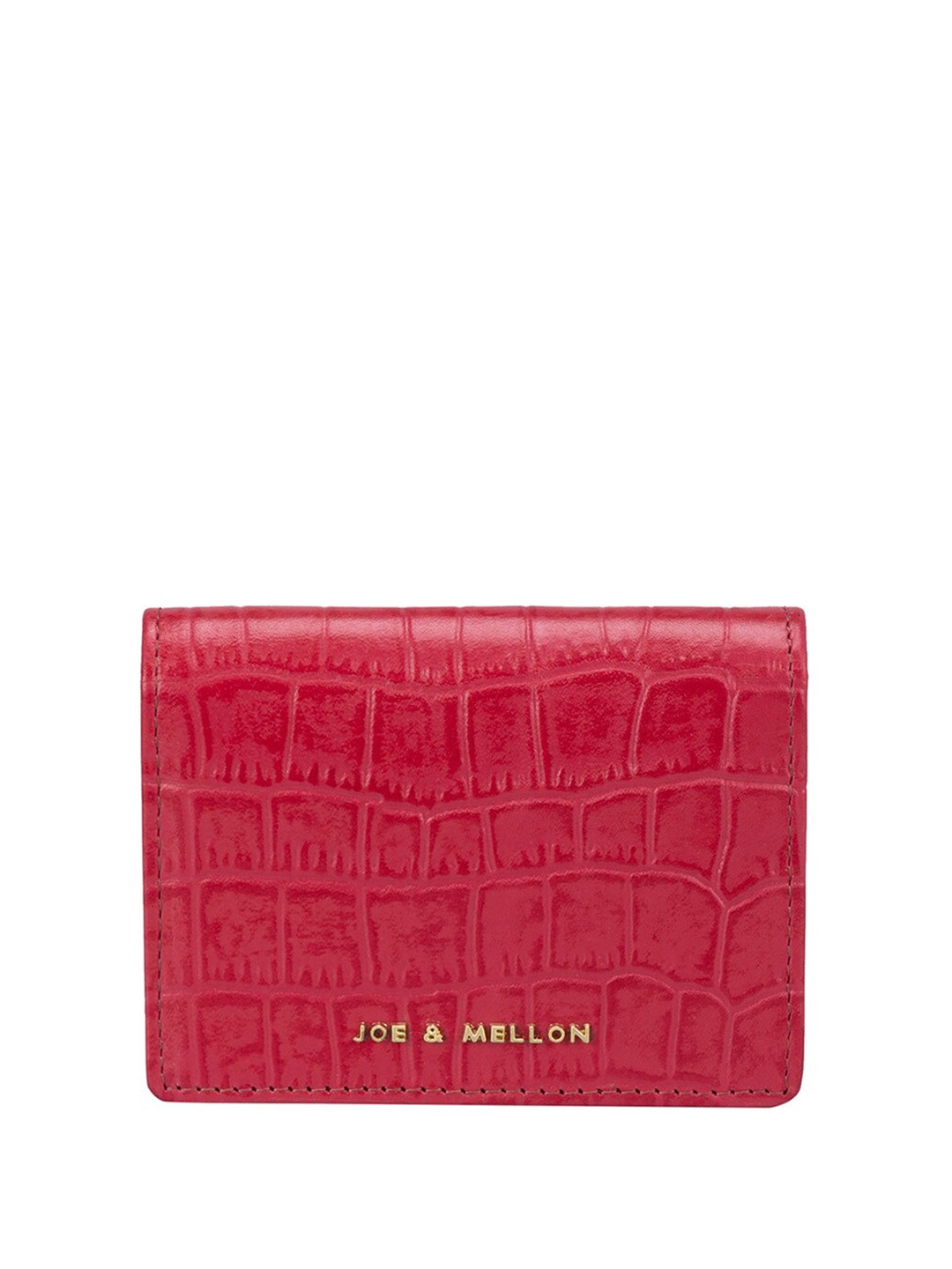 

Joe & Mellon Men Textured Leather Two Fold Wallet, Pink