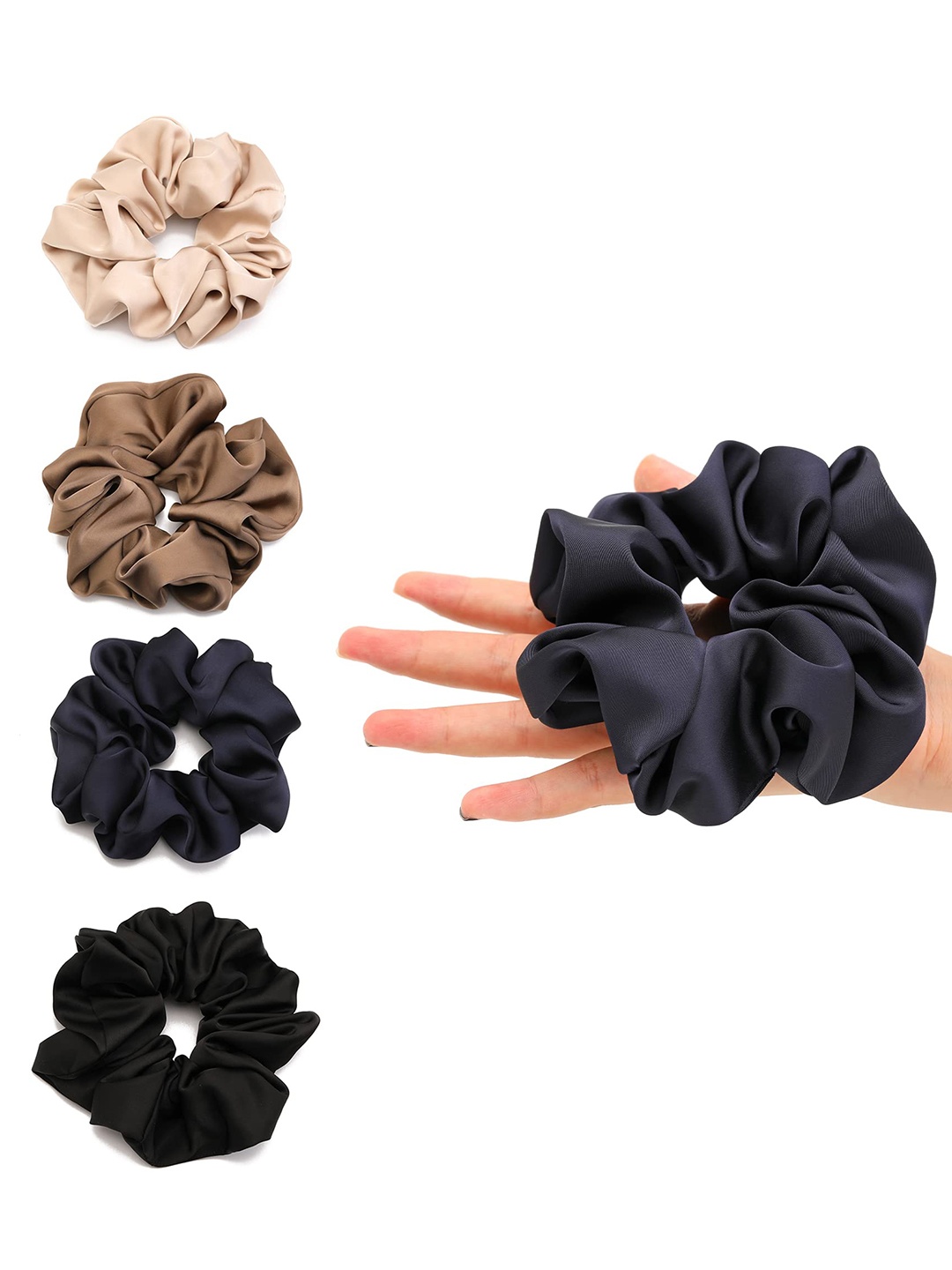 

FIMBUL Set of 4 Ponytail Holders, Navy blue
