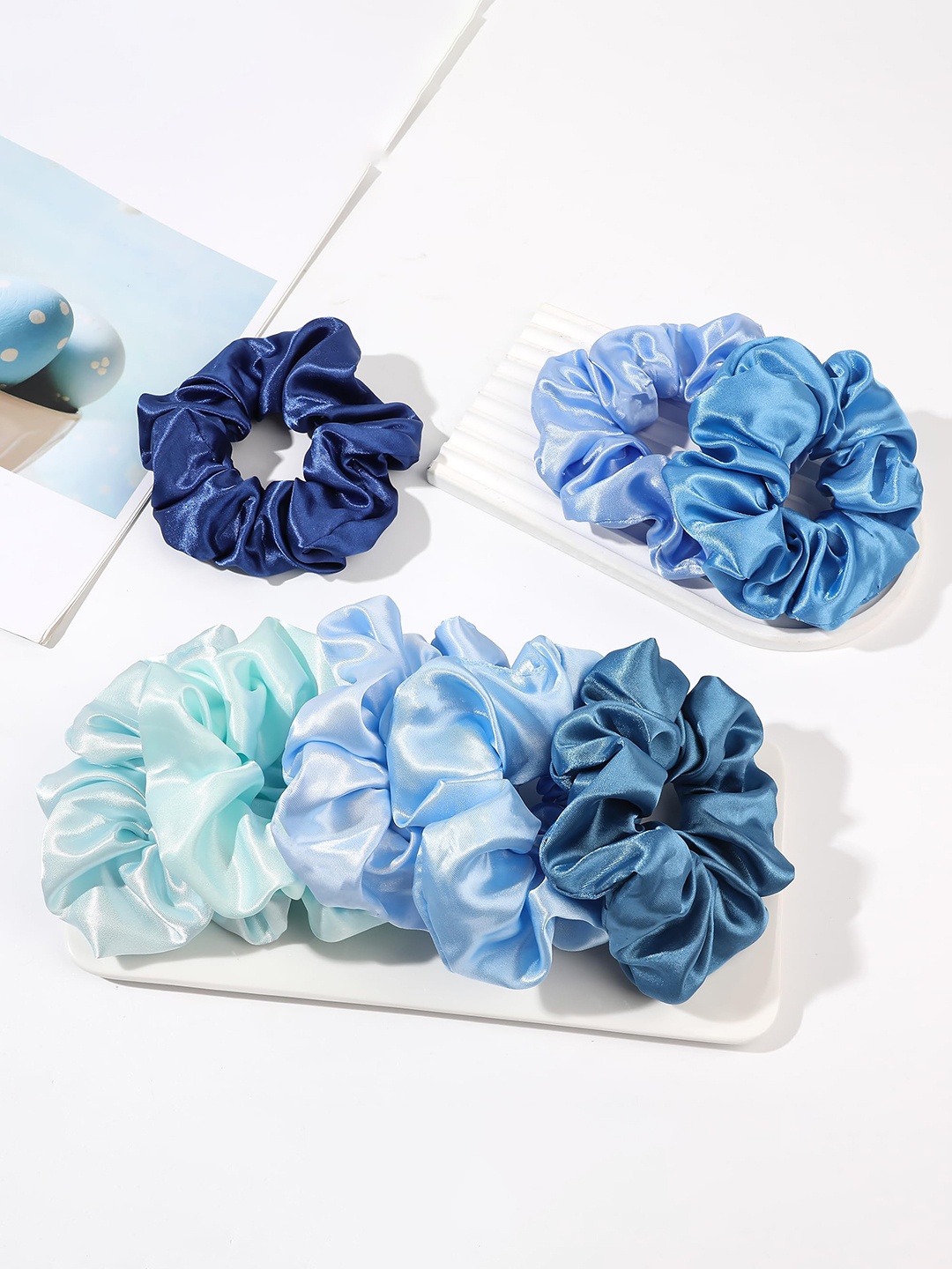 

FIMBUL Set Of 8 Ponytail Holders, Blue