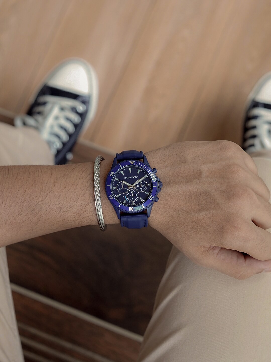 

JOKER & WITCH Armaando Men Watch Gift SetJWBS981, Blue