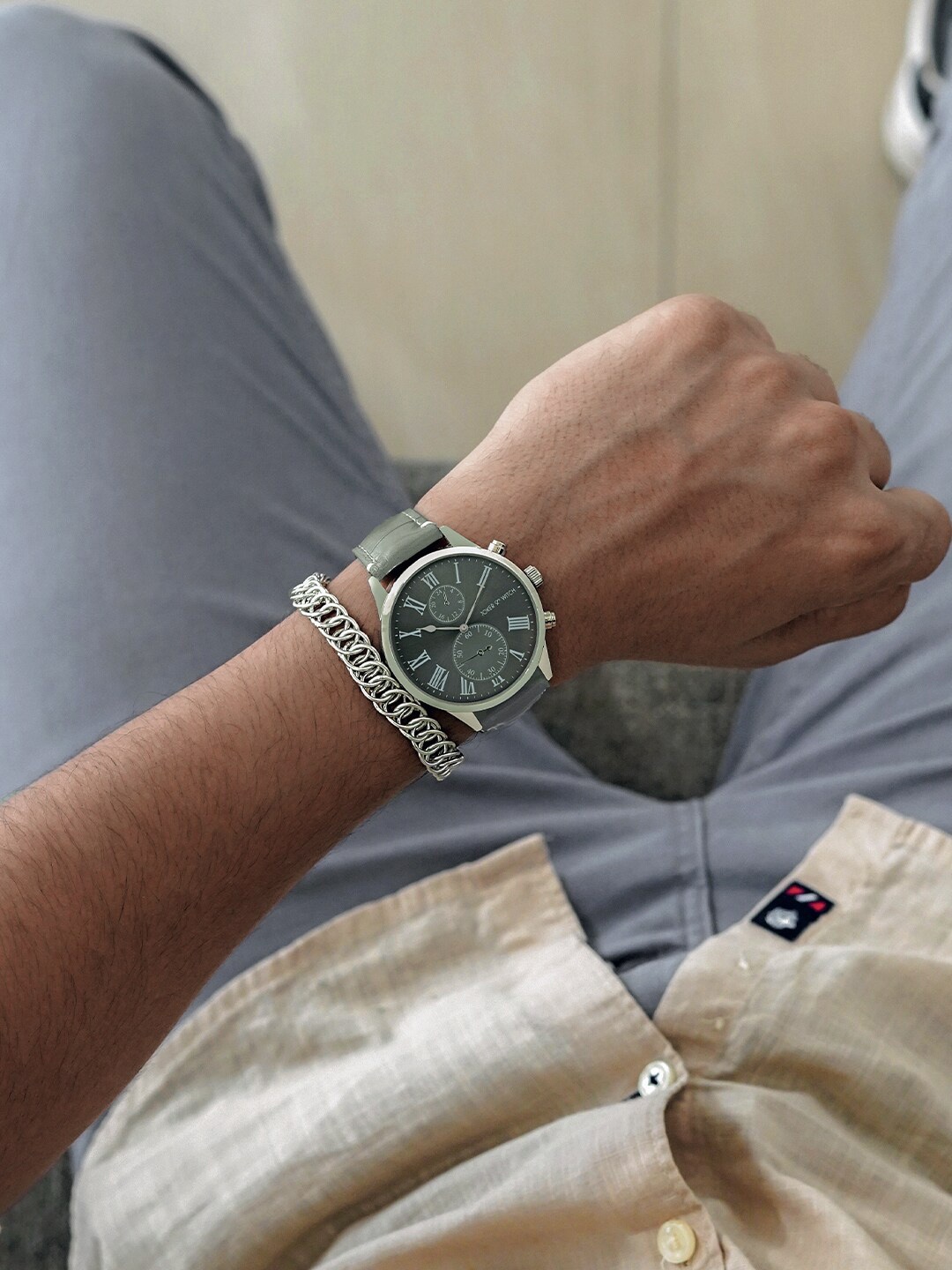 

JOKER & WITCH Quadros Men Watch Gift Set, Grey