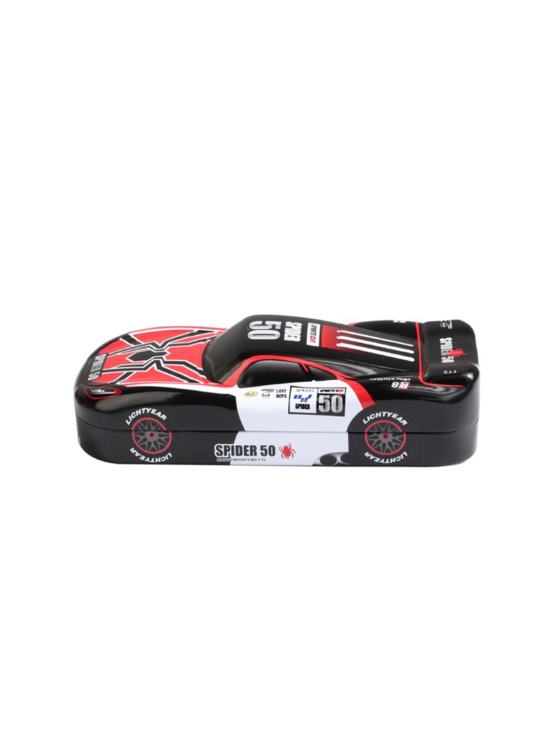 

QIPS Boys Car Printed Pencil Box, Black