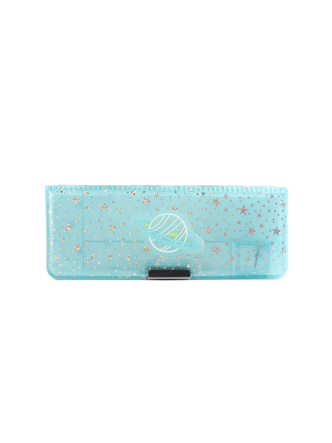 

QIPS Kids Printed Magnetic Double Sided Pencil Box, Blue