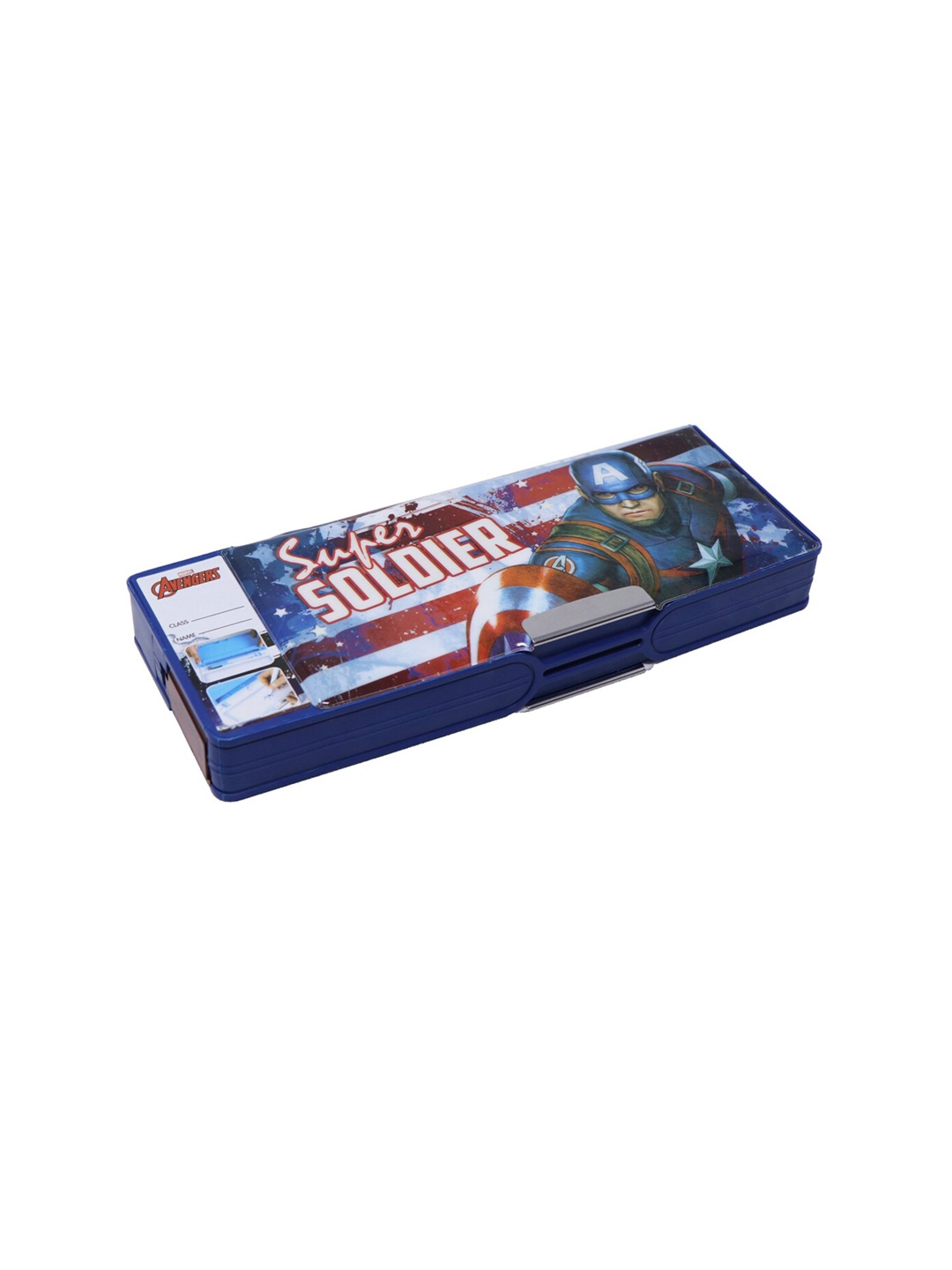 

Marvel Boys Avengers Printed Magnetic Double Sided Pencil Box, Blue