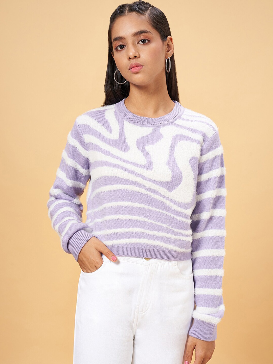 

Coolsters by Pantaloons Girls Abstract Printed Pullover, Lavender