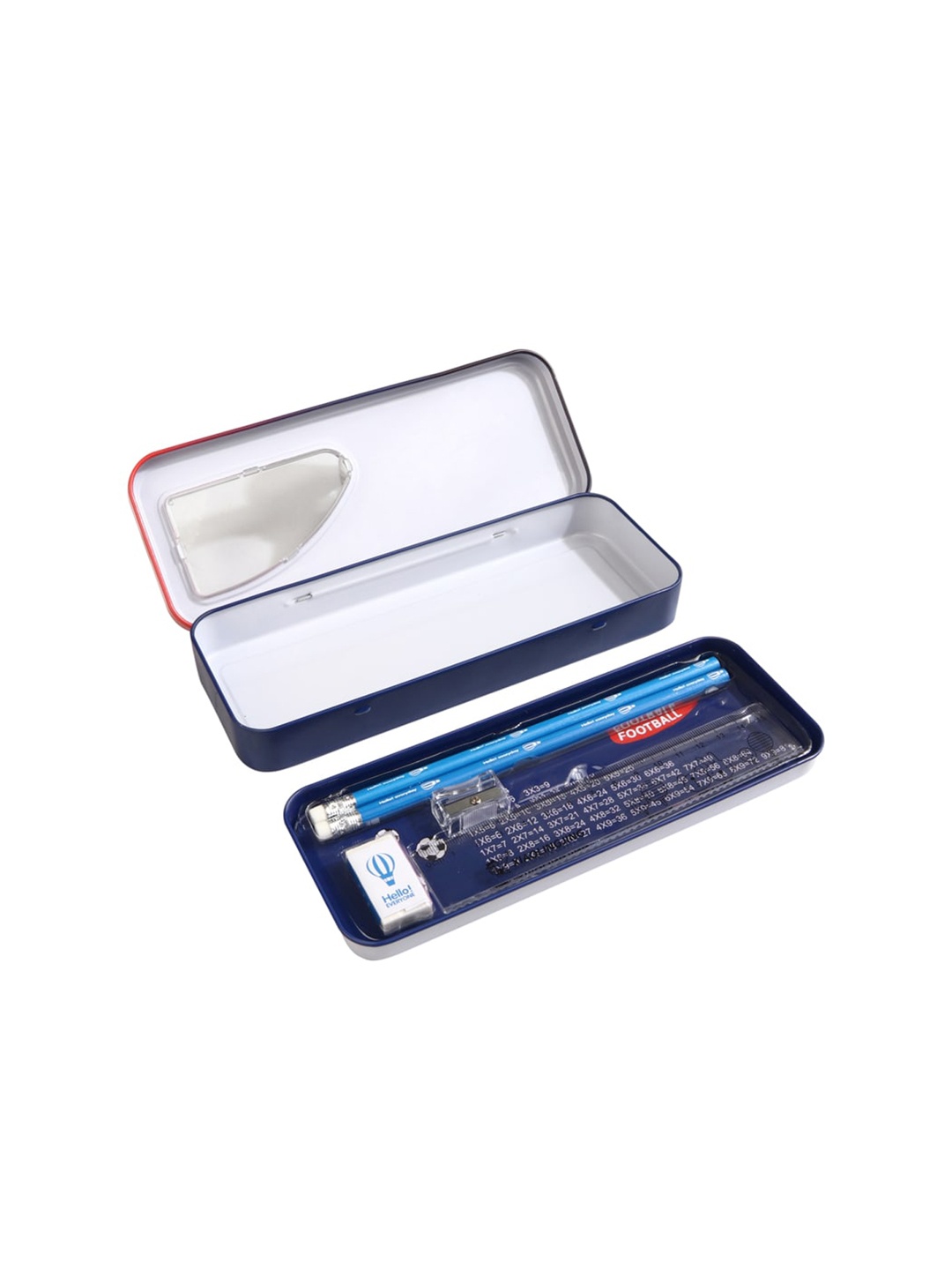 

QIPS Boys Football Printed Non-Toxic Colour Pencil Case, Red