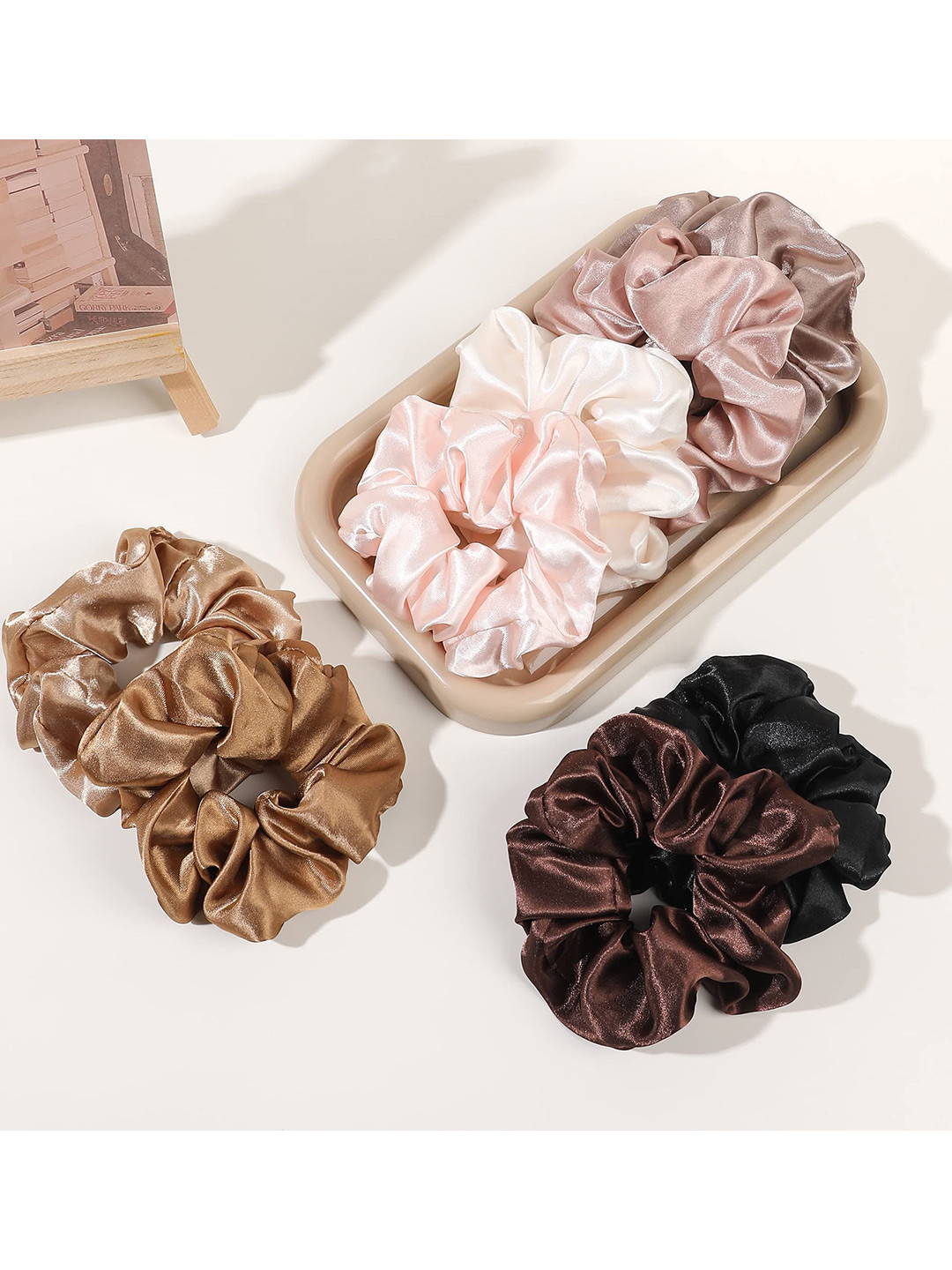 

Krelin Set Of 8 Ponytail Holders, Pink