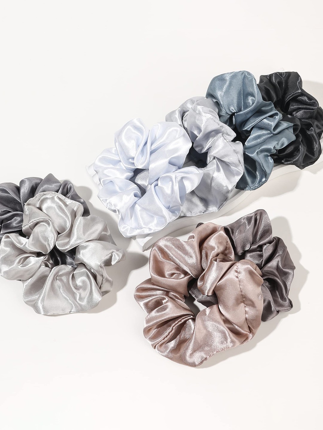 

Krelin Set Of 8 Ponytail Holders, Grey