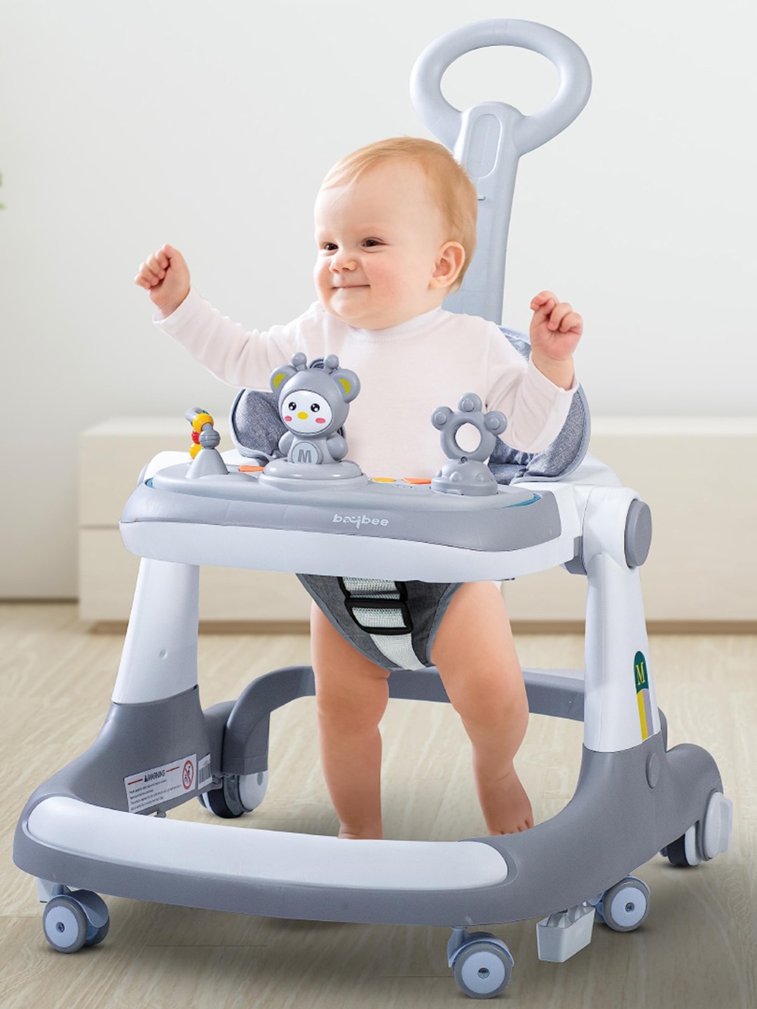 

BAYBEE Infants Two-In-One Walker, Grey