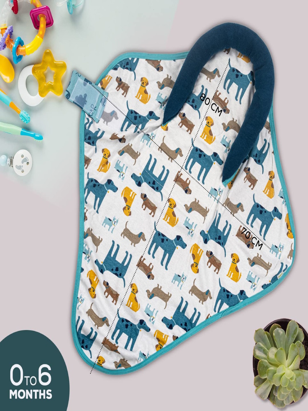 

BAYBEE Cotton Baby Snuggle Pod Swaddle Wrap - Blue