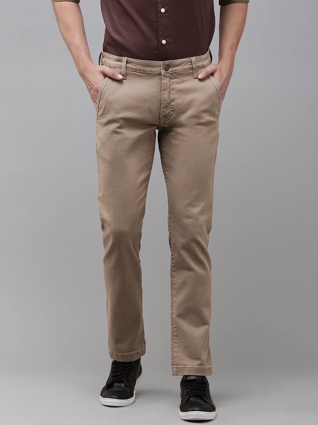 

U.S. Polo Assn. Denim Co. Men Mid-Rise Slim Fit Stretchable Jeans, Khaki