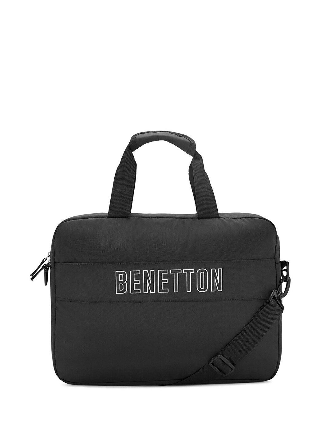 

United Colors of Benetton Unisex Printed Laptop Bag Up to 14 inch laptop, Black