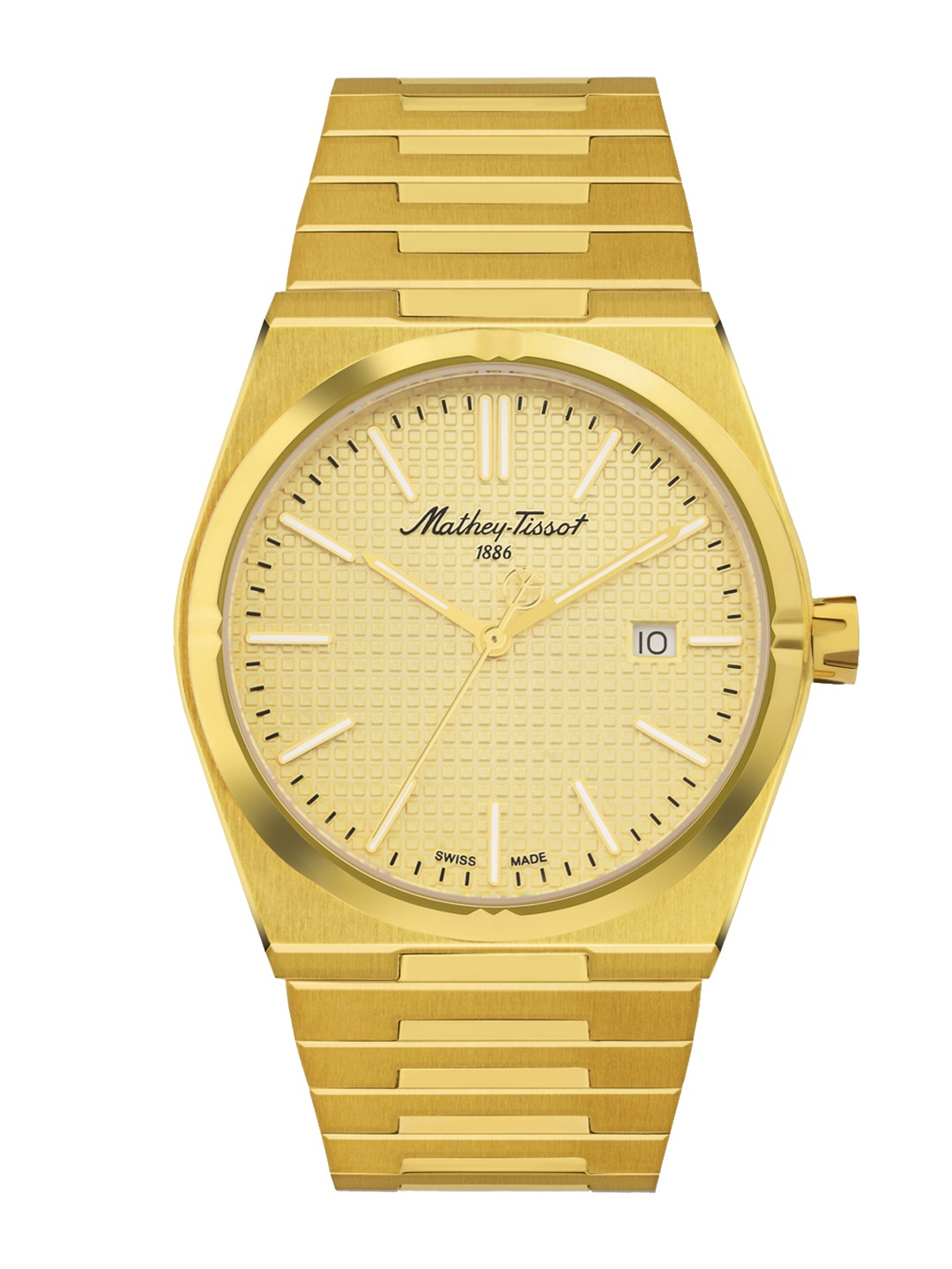 

Mathey-Tissot Men Swiss Made Quartz Analog Watch H117PDI, Gold