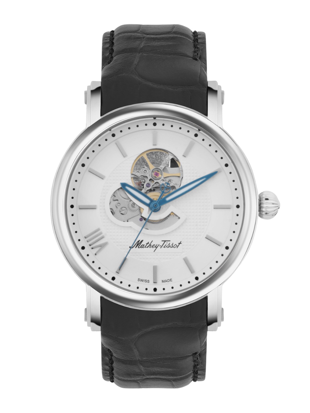 

Mathey-Tissot Swiss Made Men Skeleton Dial Analogue Automatic Watch H7053AI, White