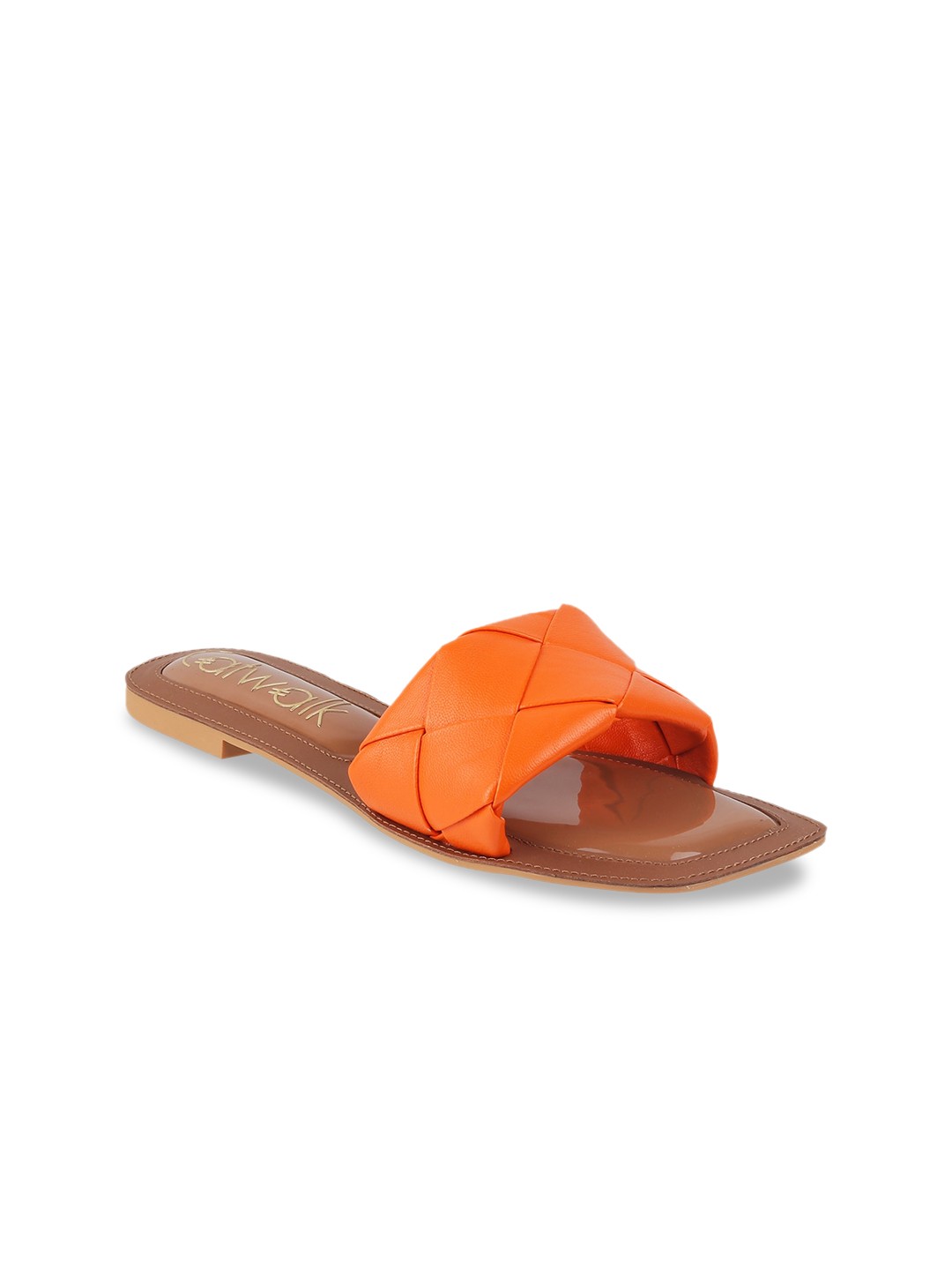 

Catwalk Textured Open Toe Flats, Orange