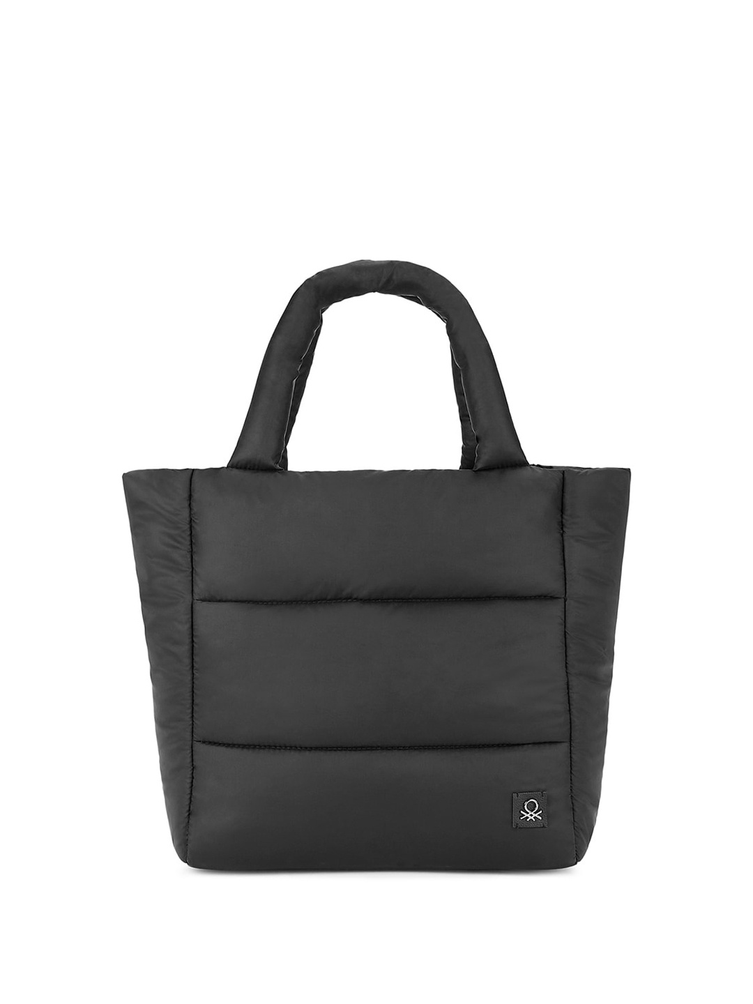 

United Colors of Benetton Oversized Structured PU Handheld Bag, Black