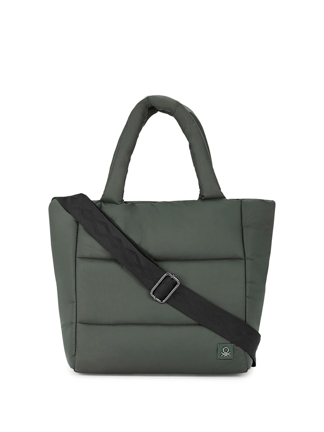 

United Colors of Benetton Structured PU Handheld Bag, Olive