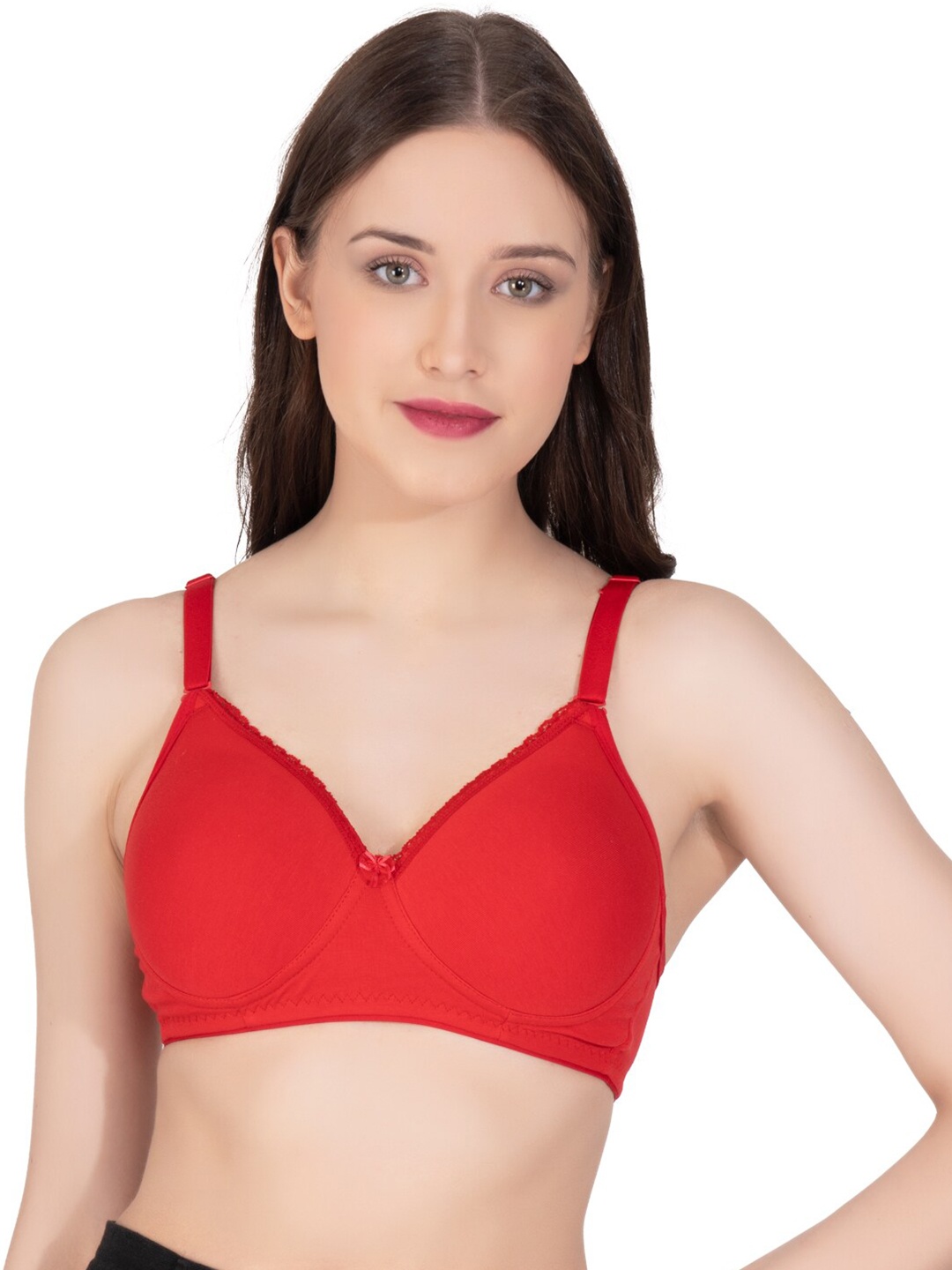 

LACYLUXE Full Coverage Lightly Padded T-shirt Bra With All Day Comfort, Red