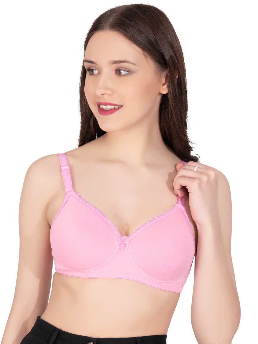 

Eve's Beauty Full Coverage Lightly Padded T-shirt Bra With All Day Comfort, Pink