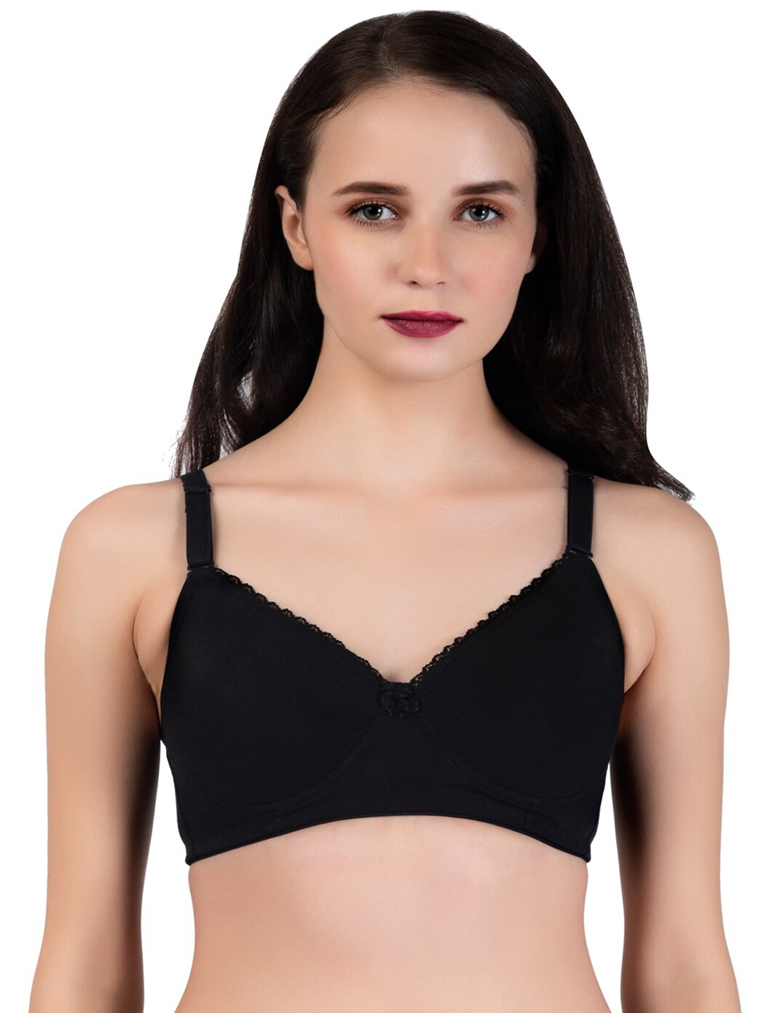 

Eve's Beauty Lightly Padded Full Coverage T-shirt Bra With All Day Comfort, Black