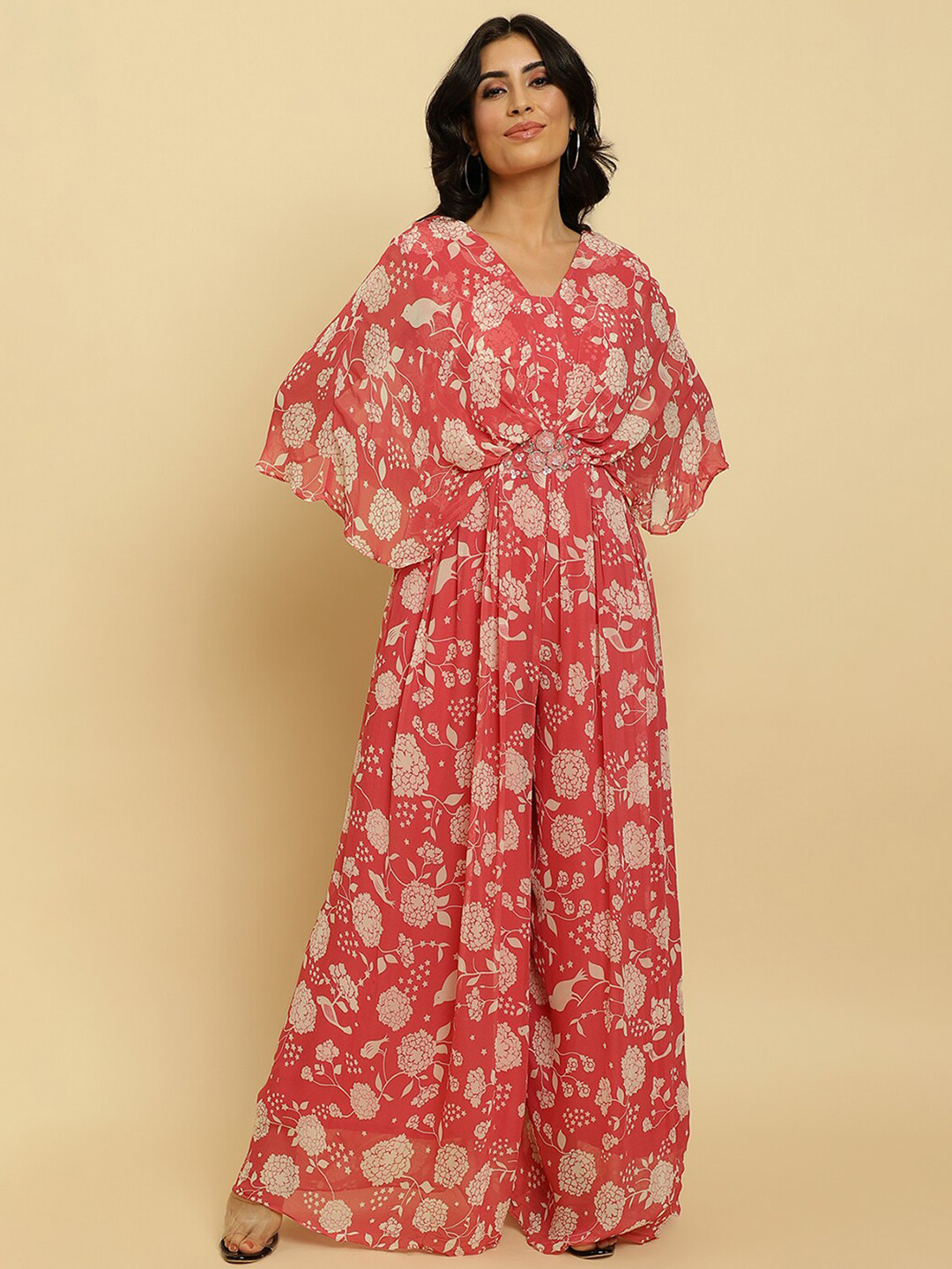 

Varanga Women Floral Printed Jumpsuit, Pink