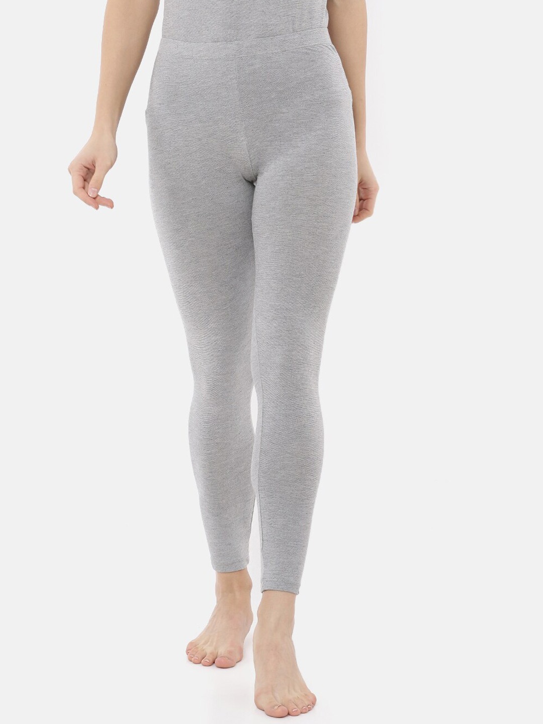 

Macrowoman W-Series Ribbed Moisture Wicking Anti Static Heat Retention Thermal Bottoms, Grey
