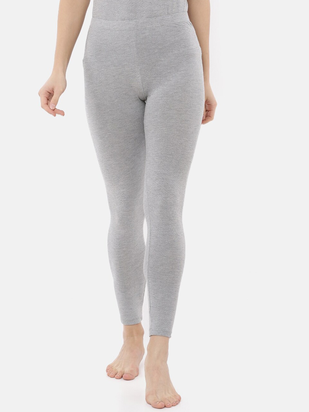 

Macrowoman W-Series Women Anti-Static Moisture Wicking Ankle-Length Thermal Leggings, Grey