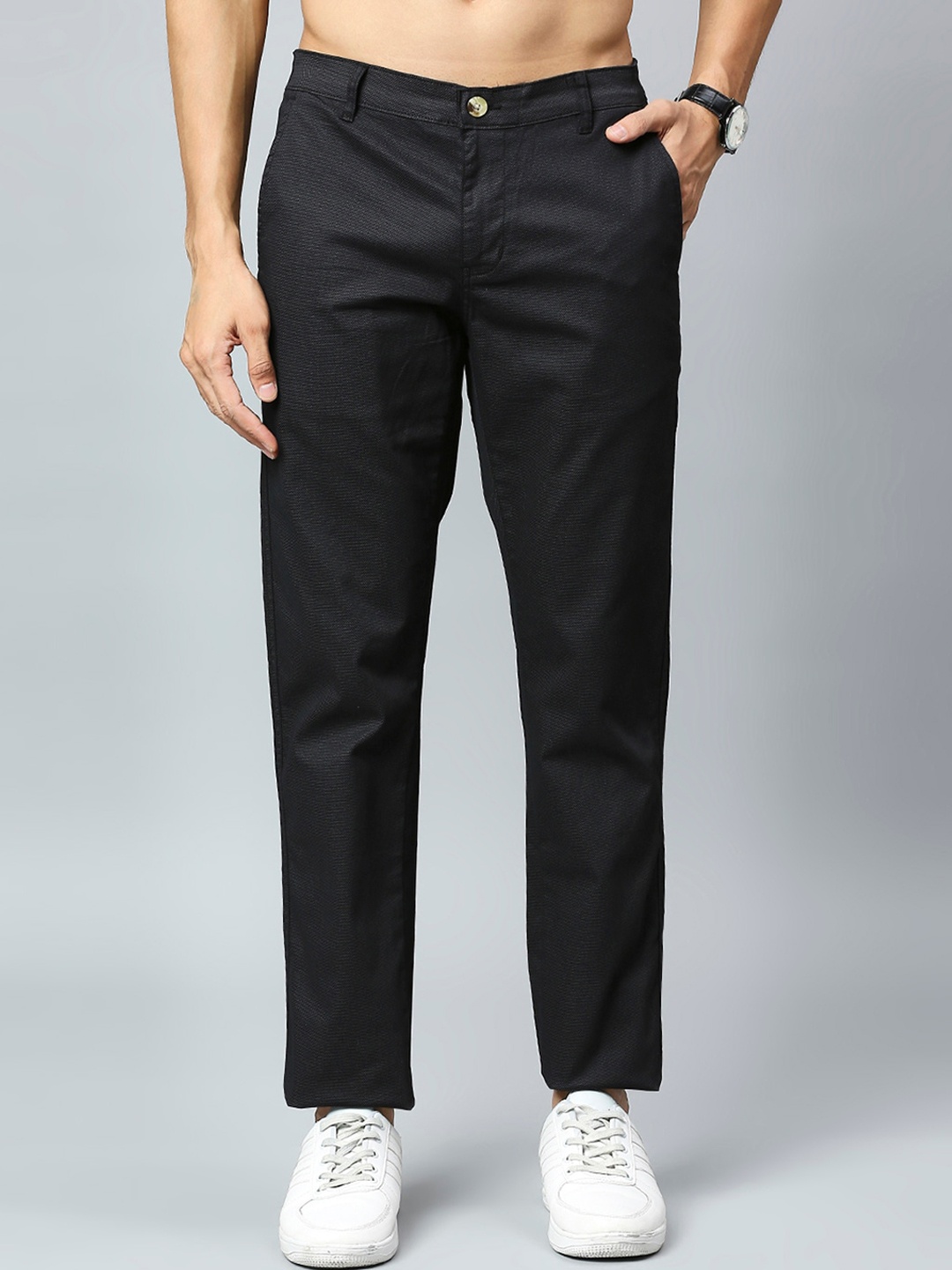 

Provogue Men Smart Slim Fit Chinos Trouser, Black