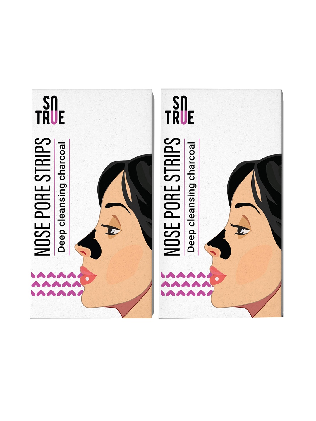 

SOTRUE Pack of 2 Charcoal Nose Pore Deep Cleansing Strips, Black