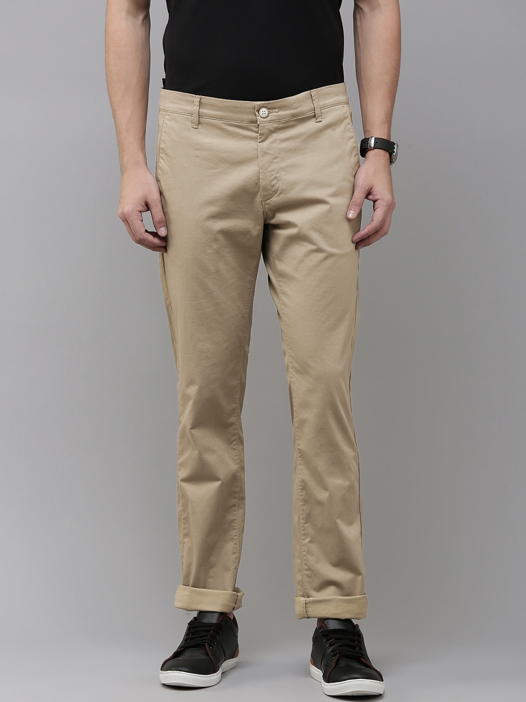 

U.S. Polo Assn. Men Slim Fit Chinos Trousers, Khaki