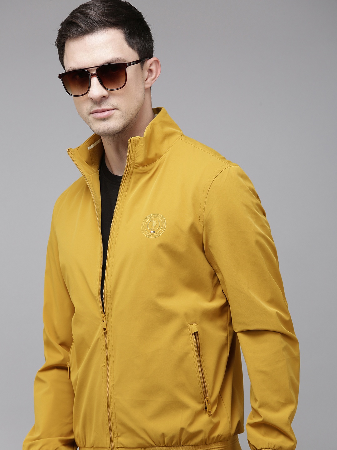 

U.S. Polo Assn. Stand Collar Tailored Jacket, Mustard