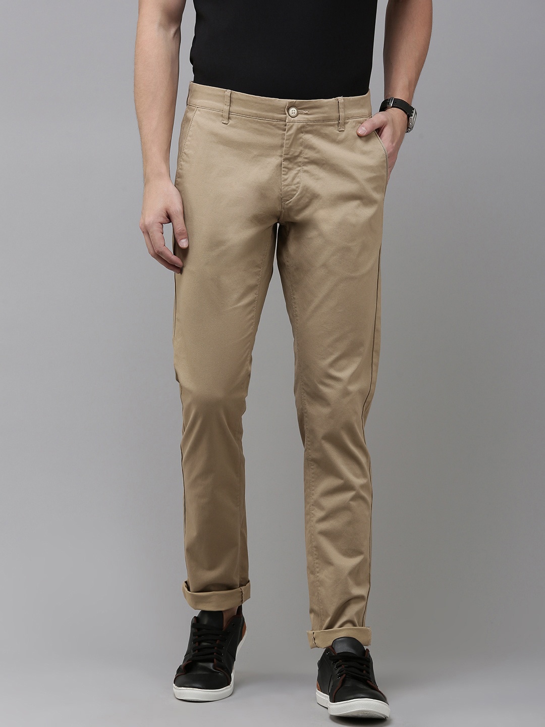 

U.S. Polo Assn. Men Slim Fit Chinos Trousers, Khaki