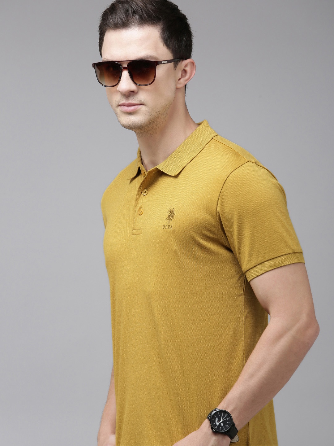 

U.S. Polo Assn. Polo Collar Slim Fit T-shirt, Mustard