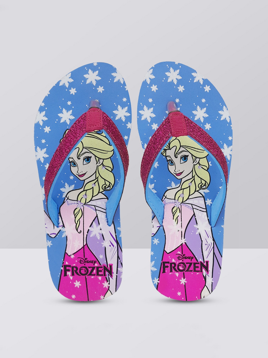 

Kids Ville Girls Frozen Screen Printed Thong Flip-Flops, Blue
