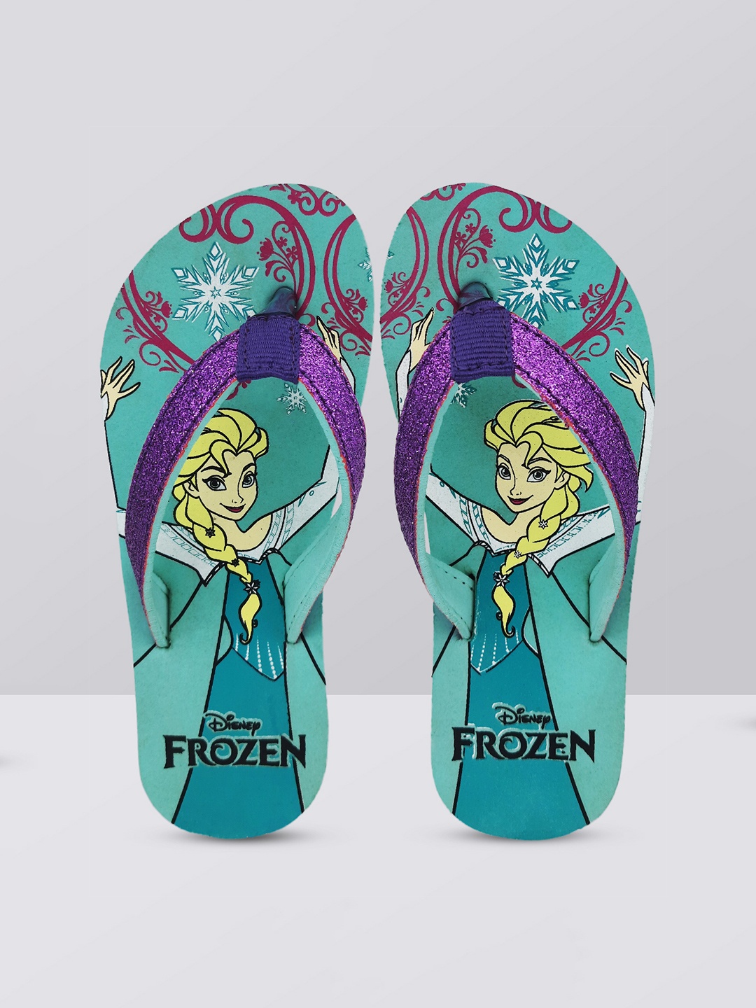 

Kids Ville Girls Frozen Screen Printed Thong Flip-Flops, Green