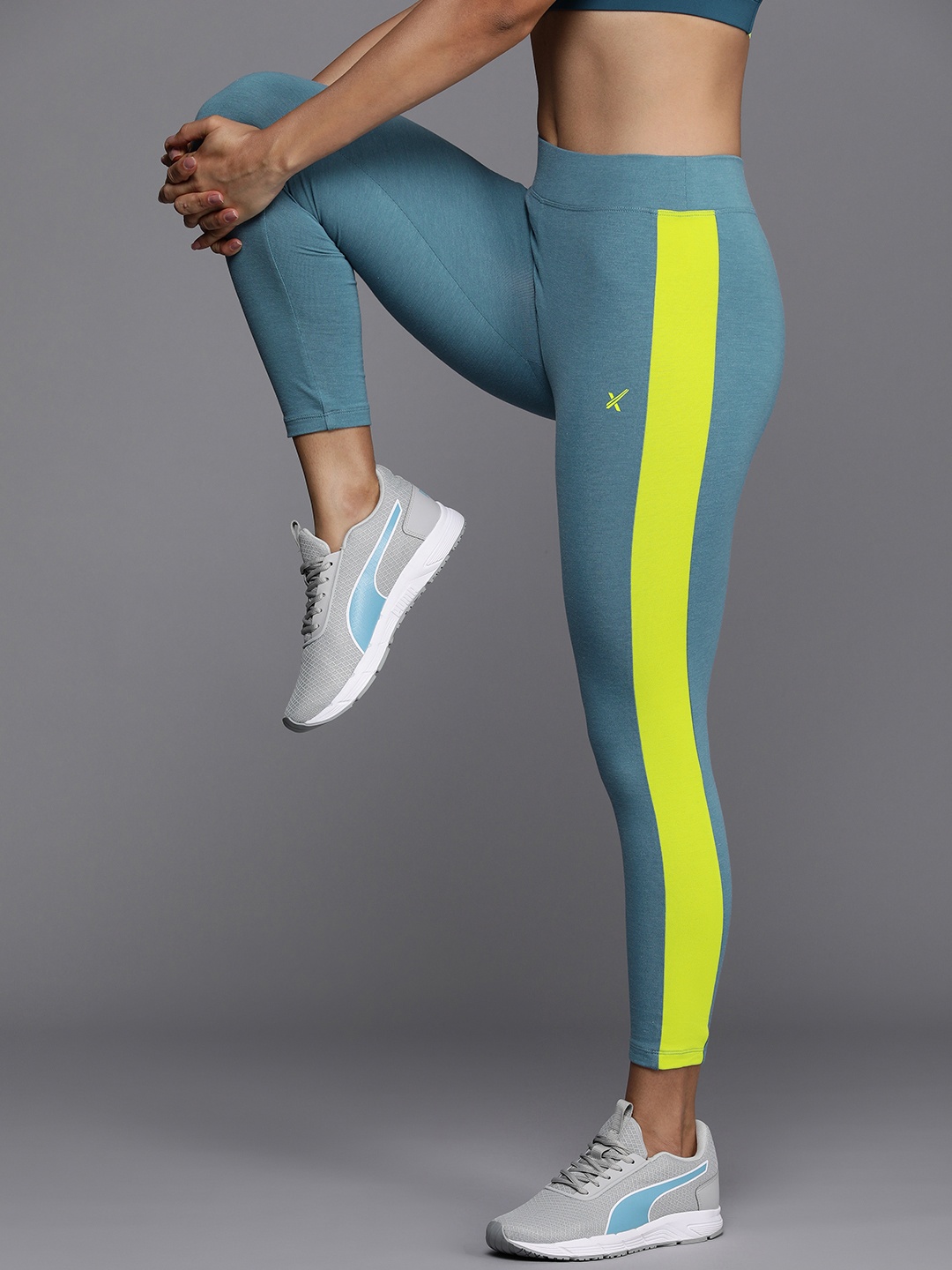 

HRX By Hrithik Roshan Women Rapid-Dry Training Tights, Blue