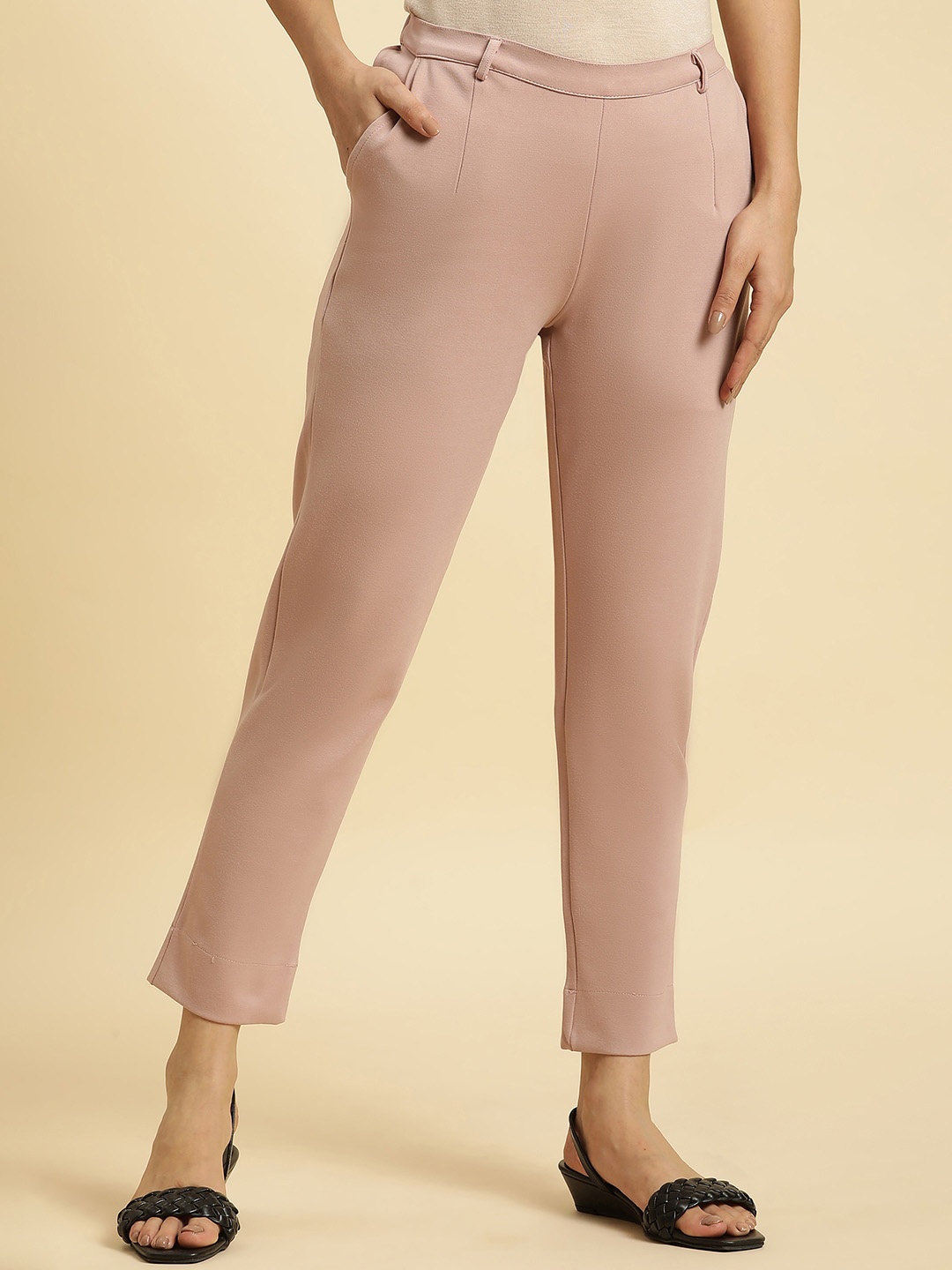 

W Women Slim Fit Trouser, Pink