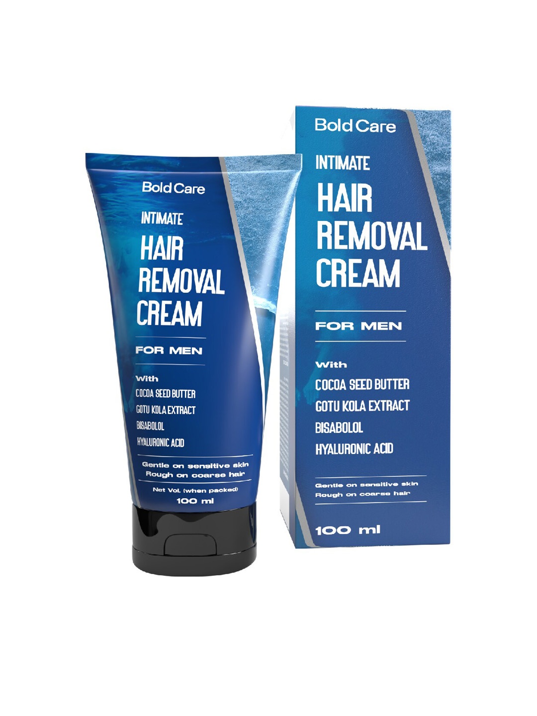 

Bold Care Men Intimate Fast & Painless Hair Removal Cream - 100ml, Blue