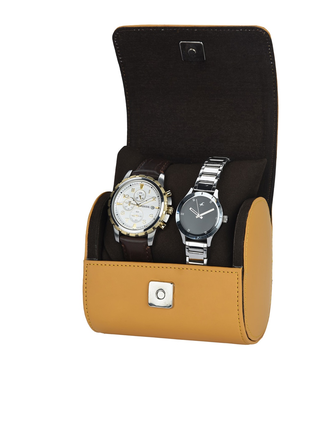 

essart Two Slots Watch Organiser, Mustard