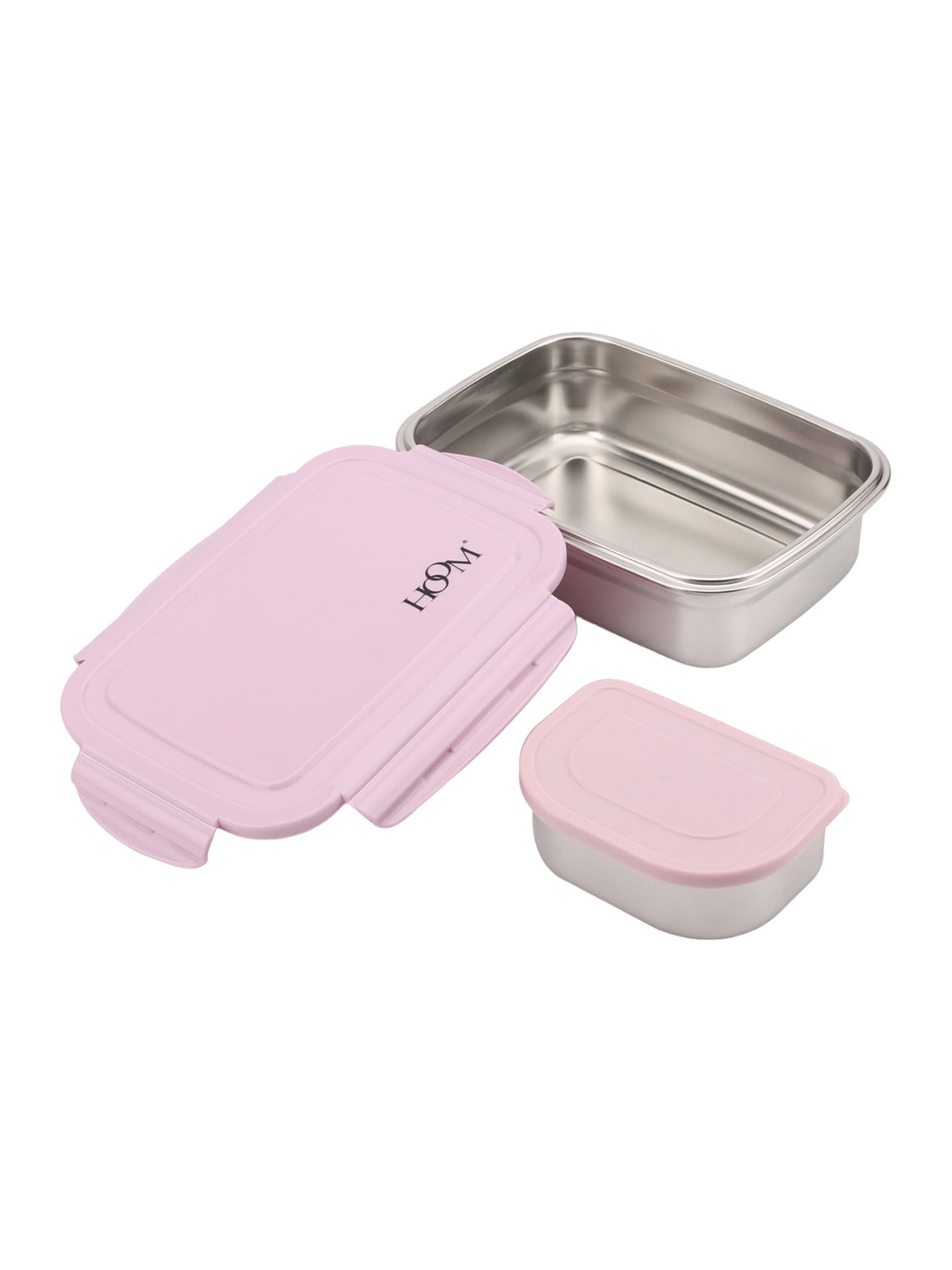 

HOOM Pink Leak Proof Stainless Steel Lunch Box 1 L