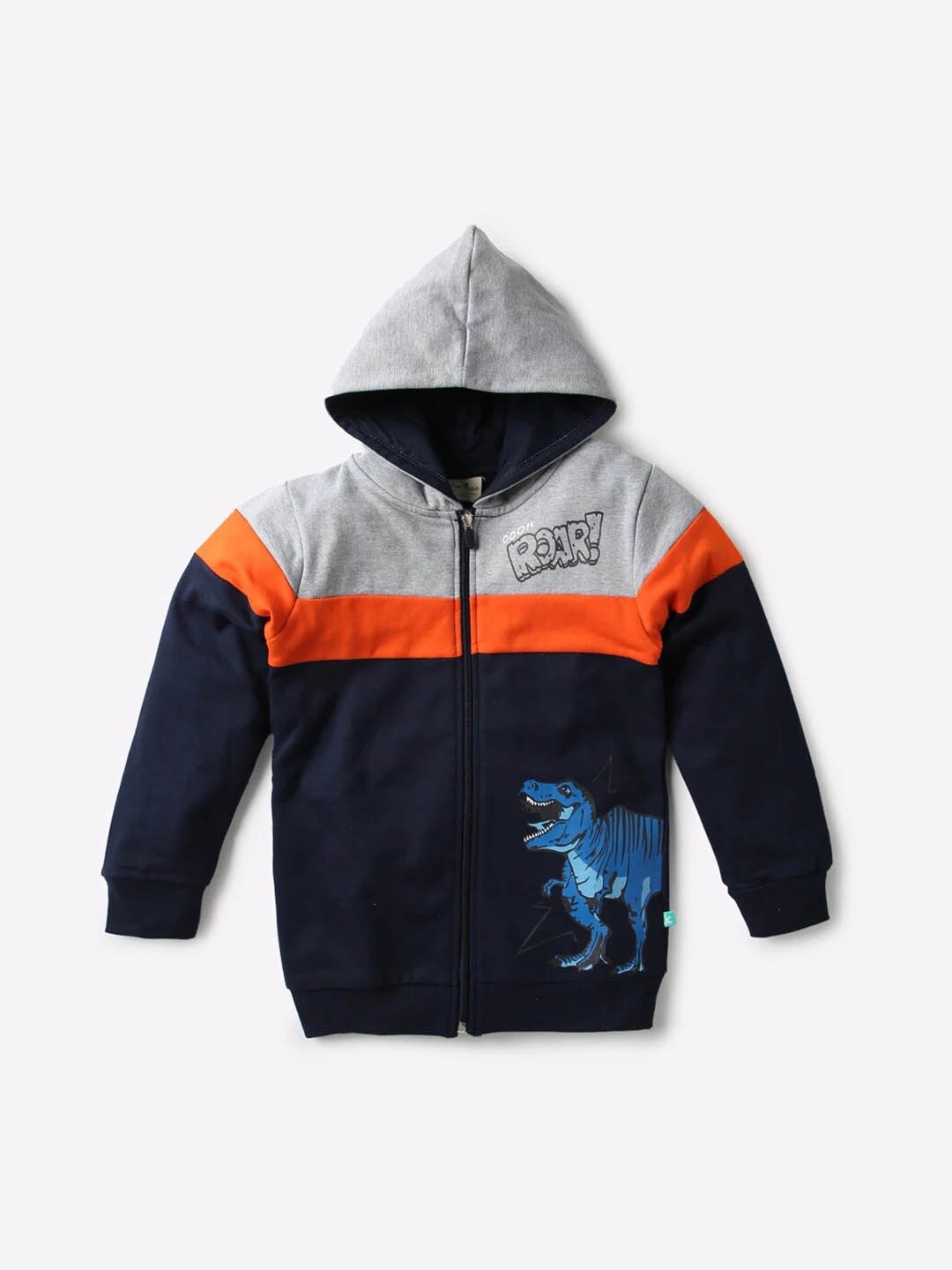 

JusCubs Boys Colourblocked Hooded Cotton Sweatshirt, Navy blue