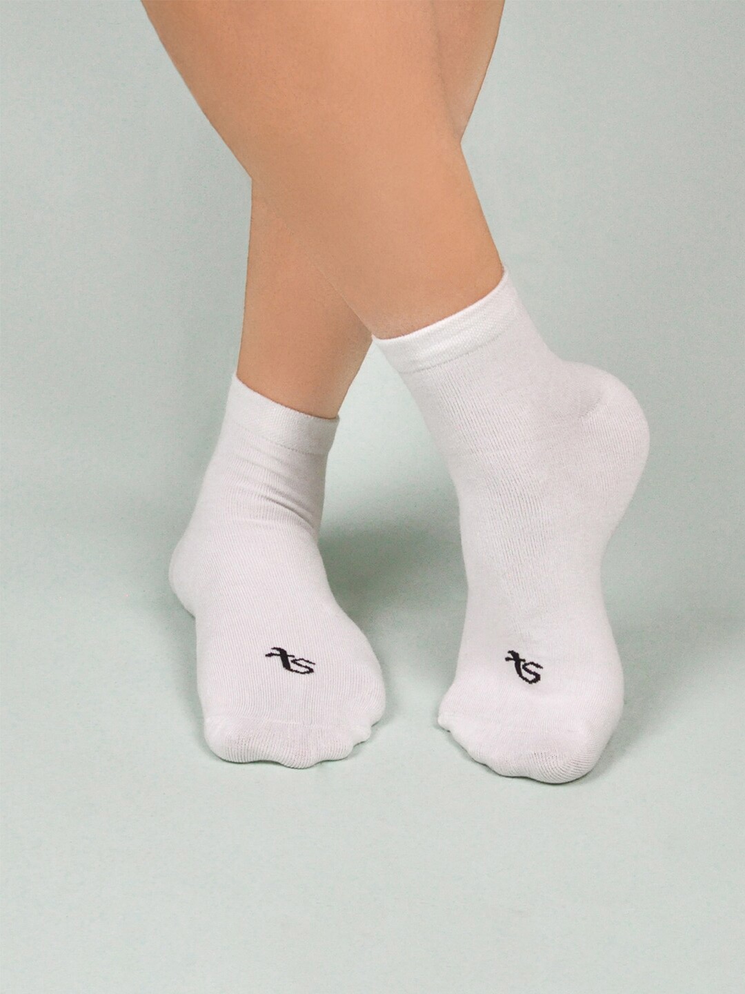 

TalkingSox Unisex Pack Of 4 Ankle Length Socks, White